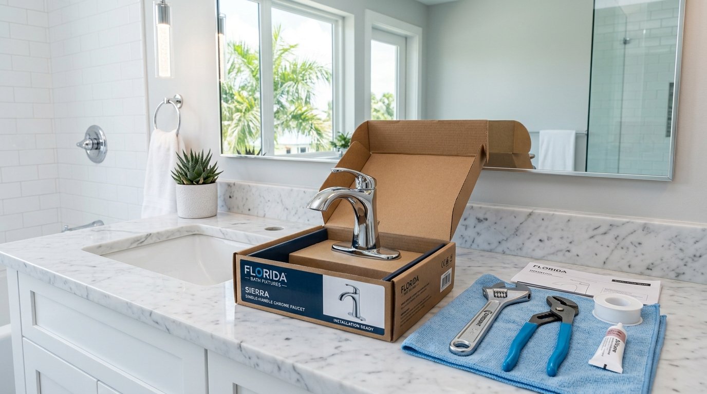 Kitchen faucet installation