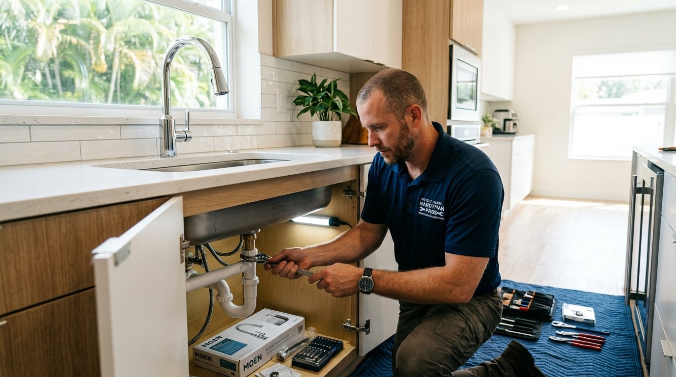 Kitchen fixture repair work