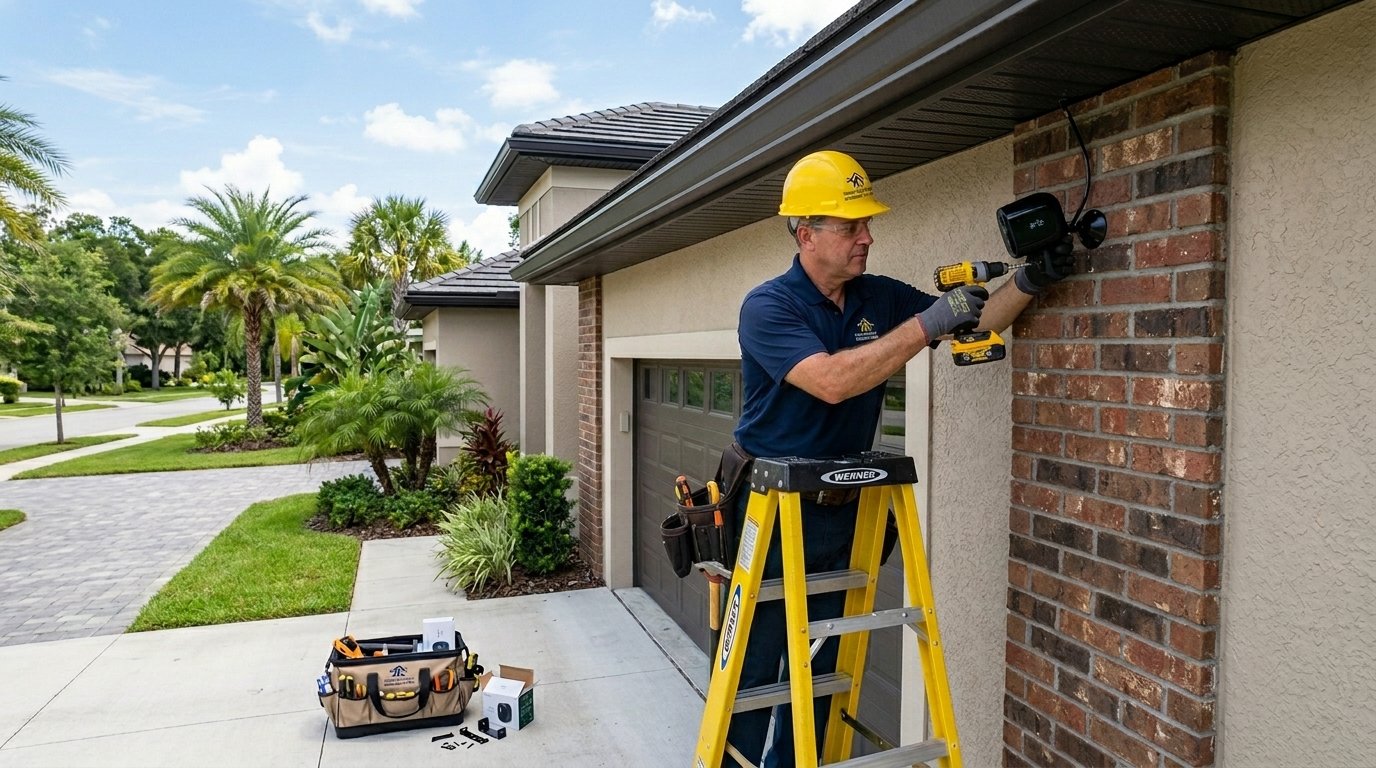 Exterior home repairs work in a Wesley Chapel home
